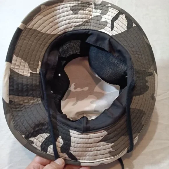 US Military Boonie Hat Sun Hot Weather Jungle Type II White Camo Size XL New - Picture 3 of 4